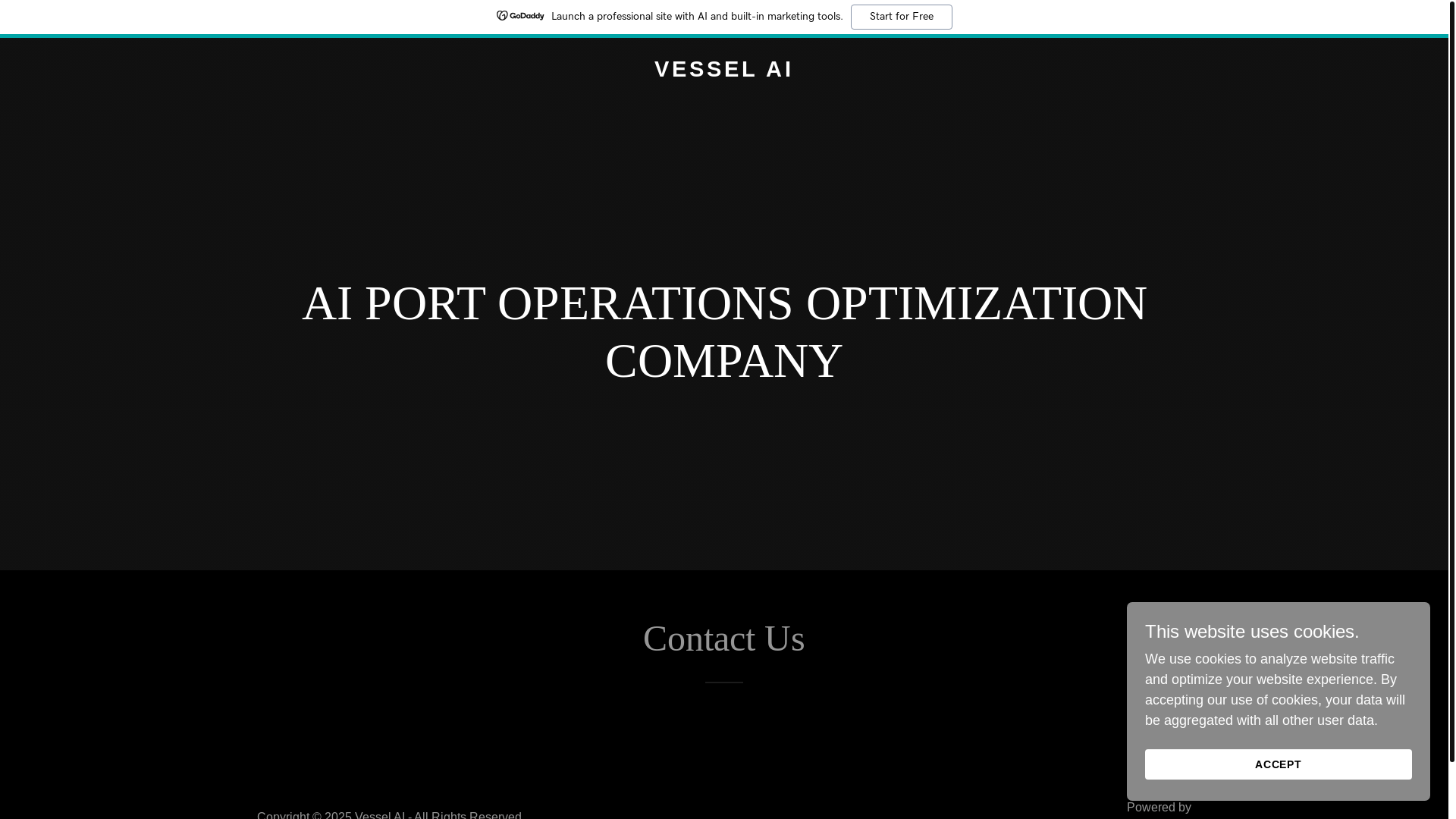 website screenshot of https://vesselai.online/