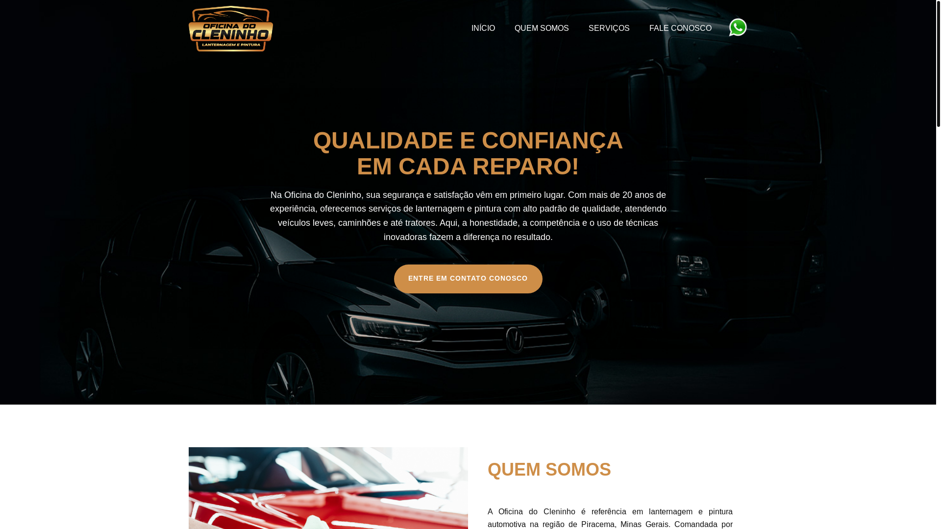 website screenshot of https://oficinadocleninho.com.br/