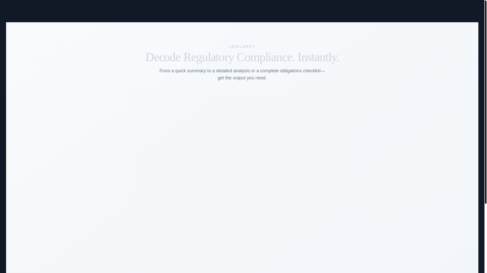 website screenshot of https://lexclarity.ai/