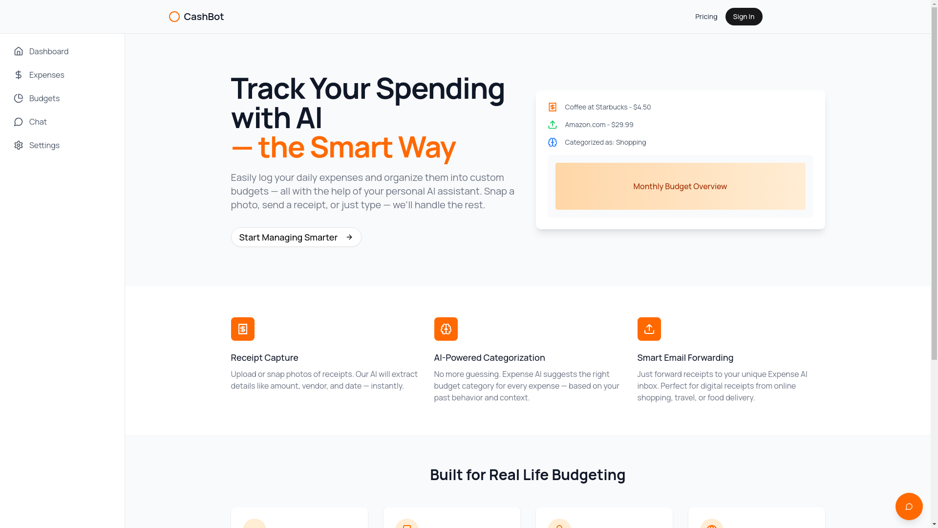 website screenshot of https://spendchai.com/
