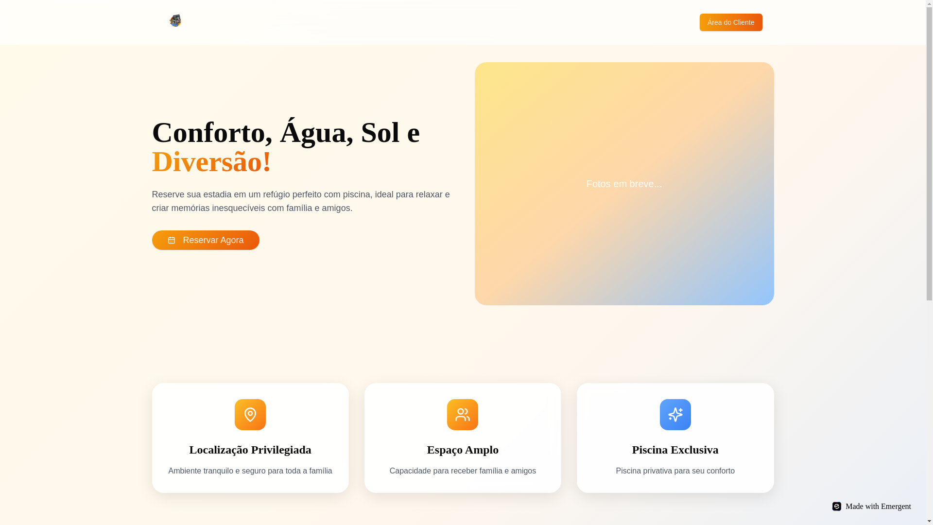 website screenshot of https://lajinhacasadepiscina.com.br/