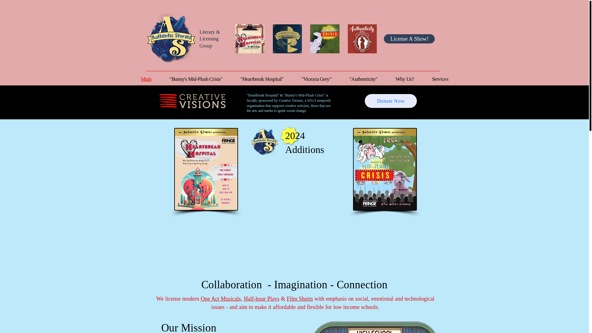 website screenshot of https://authenticmusicals.com/