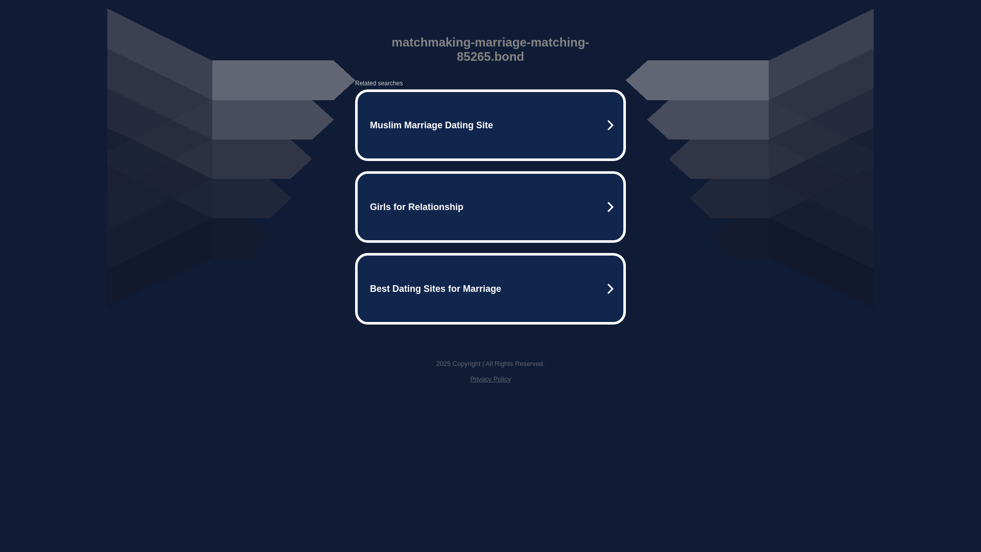 website screenshot of https://matchmaking-marriage-matching-85265.bond/