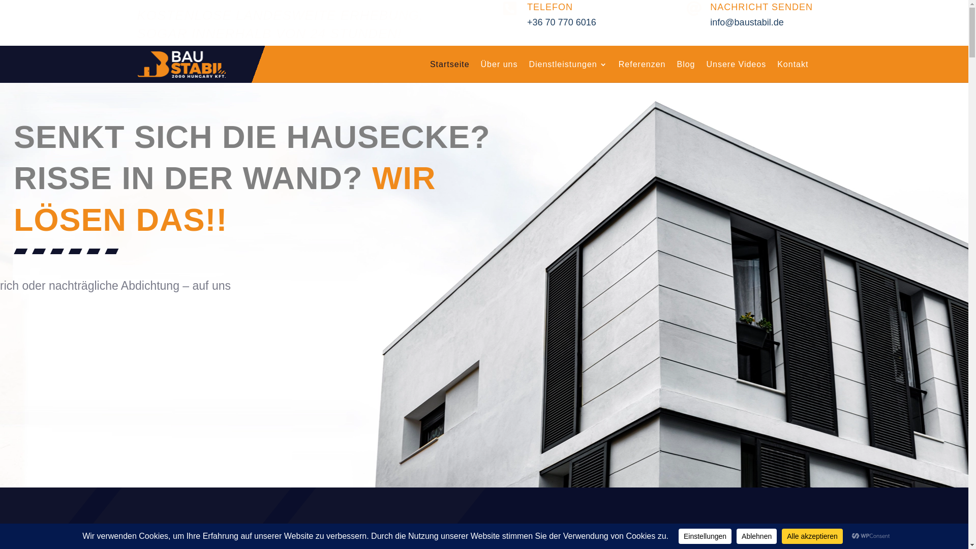 website screenshot of https://nachtraegliche-fundamentbetonierung.at/