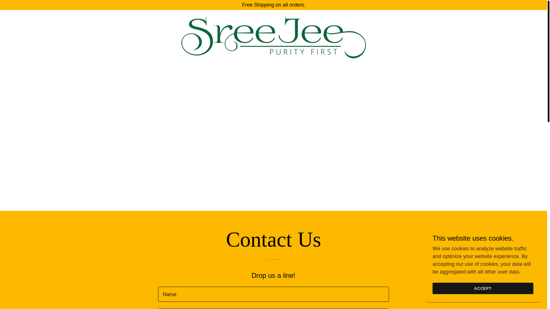 website screenshot of https://sreejeespices.in/
