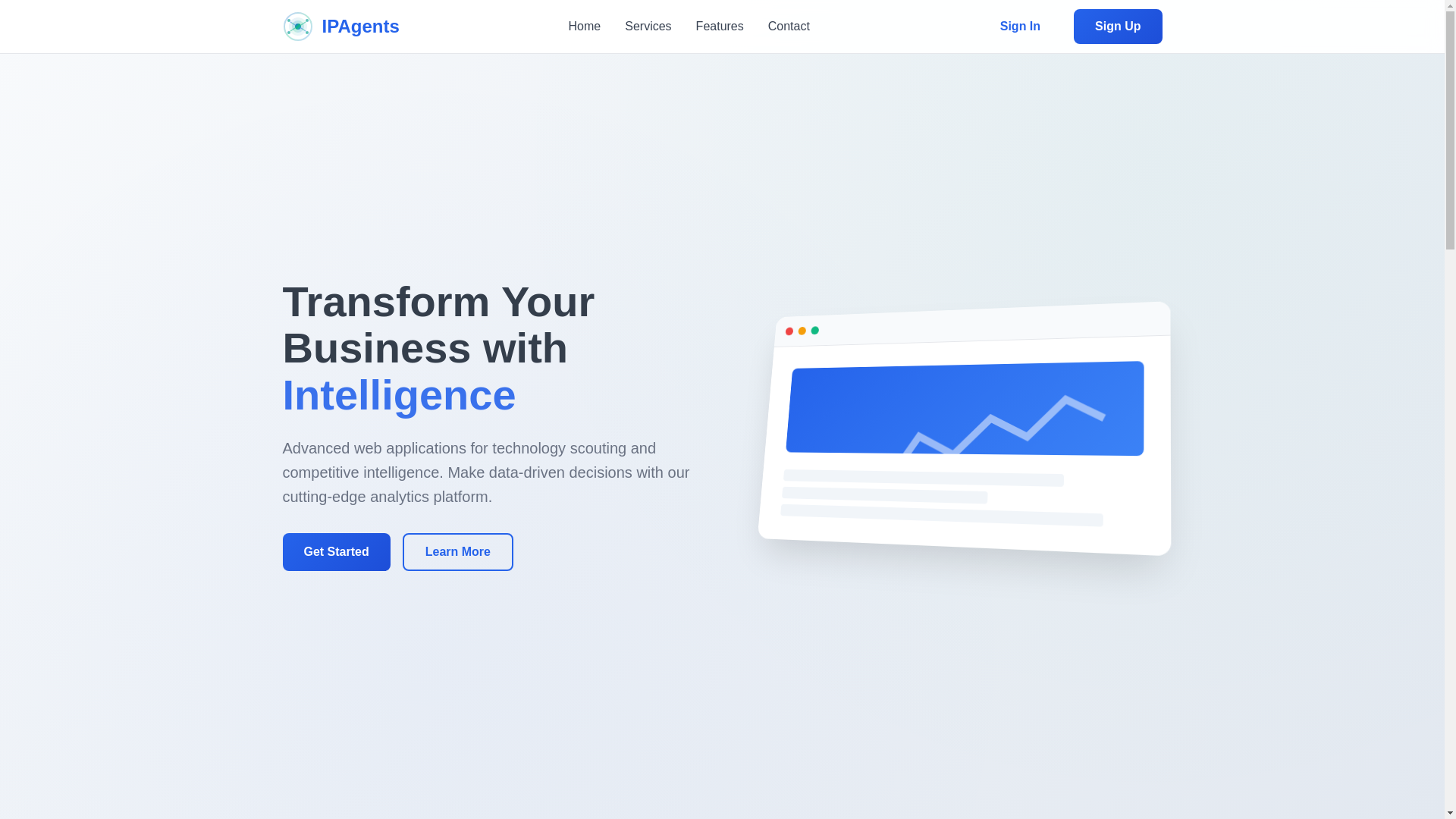website screenshot of https://ipagents.ai/