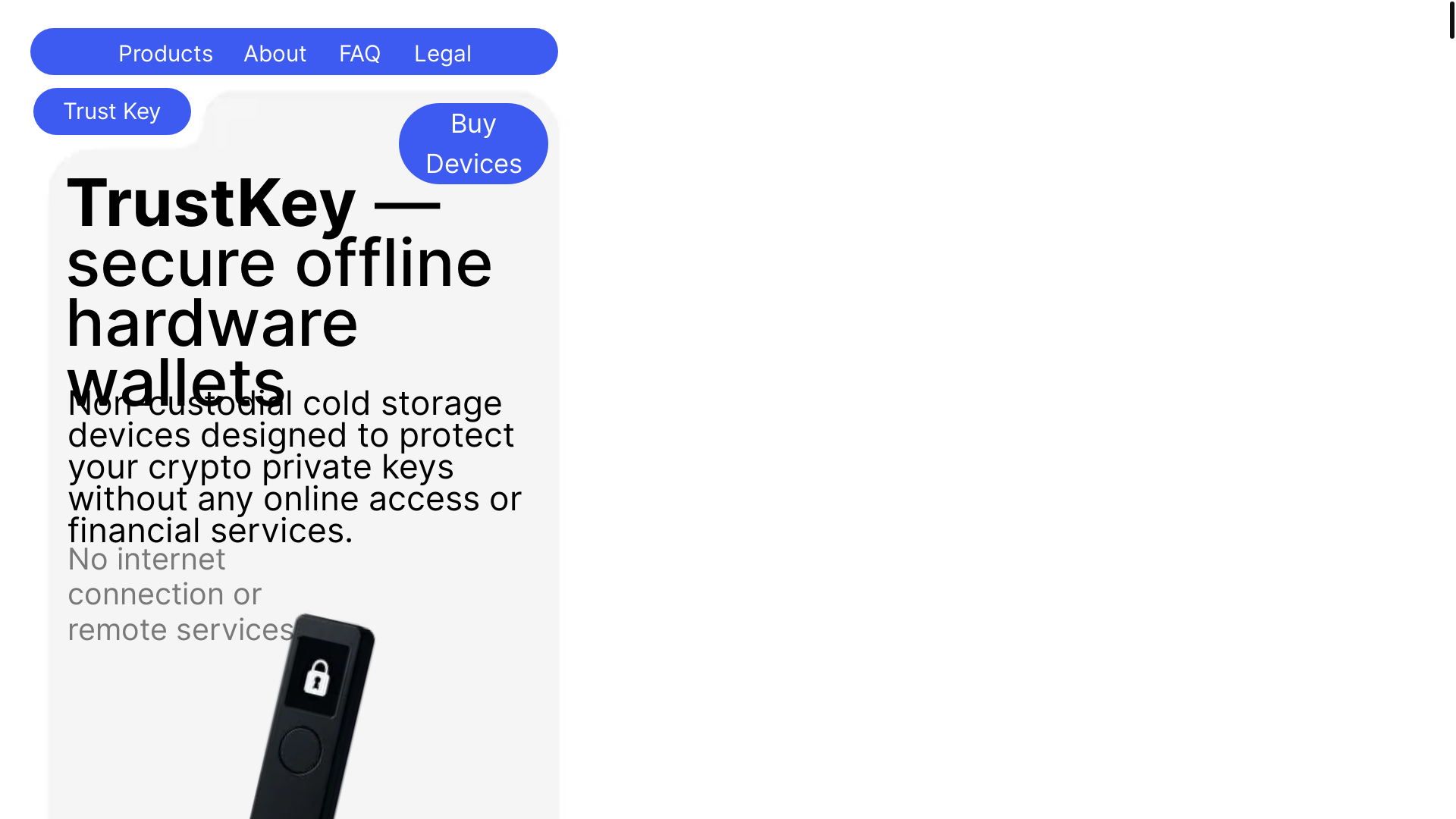 website screenshot of https://trustkeystorage.co.uk/