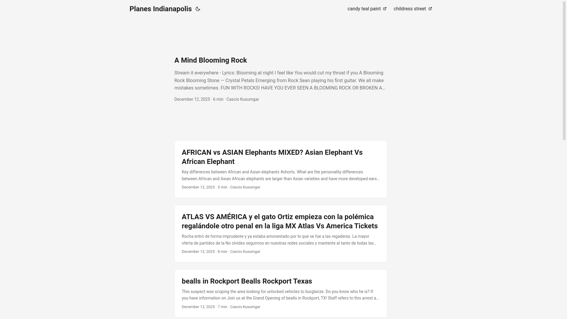 website screenshot of https://planesindianapolis.pages.dev/