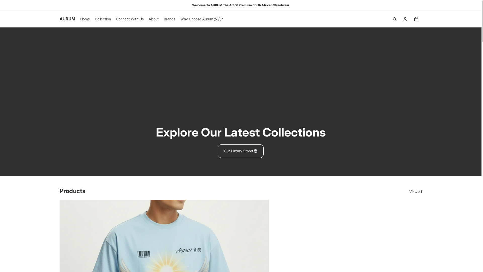 website screenshot of https://auruminternational.co.za/