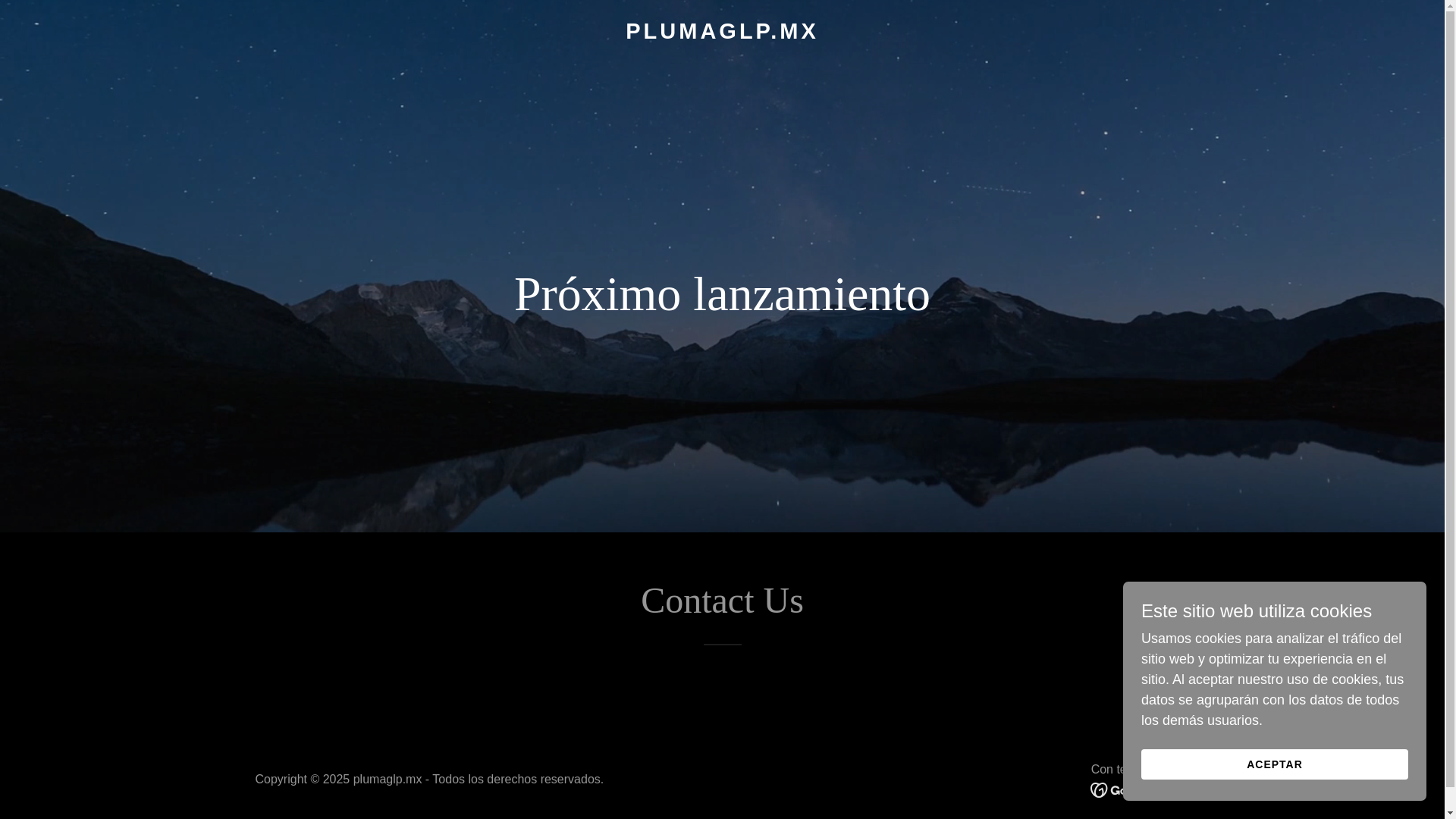 website screenshot of https://plumaglp.mx/