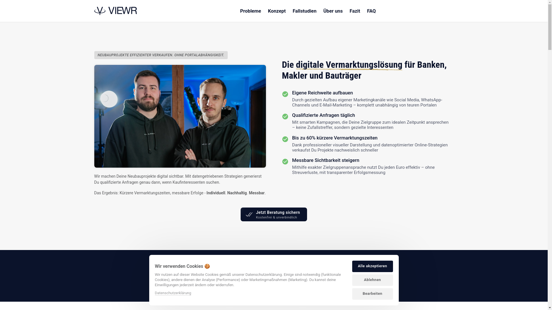 website screenshot of https://serviceviewrstudio.com/