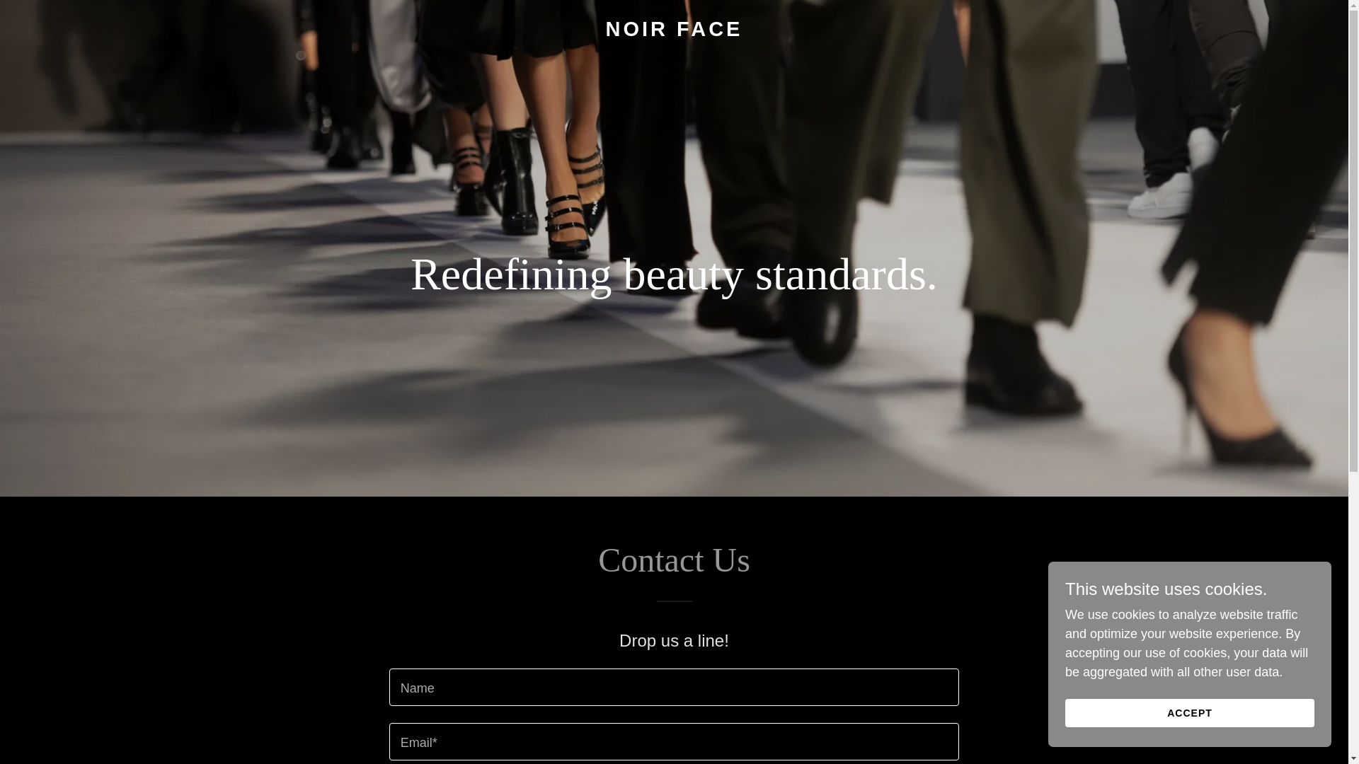 website screenshot of https://noirface.com/