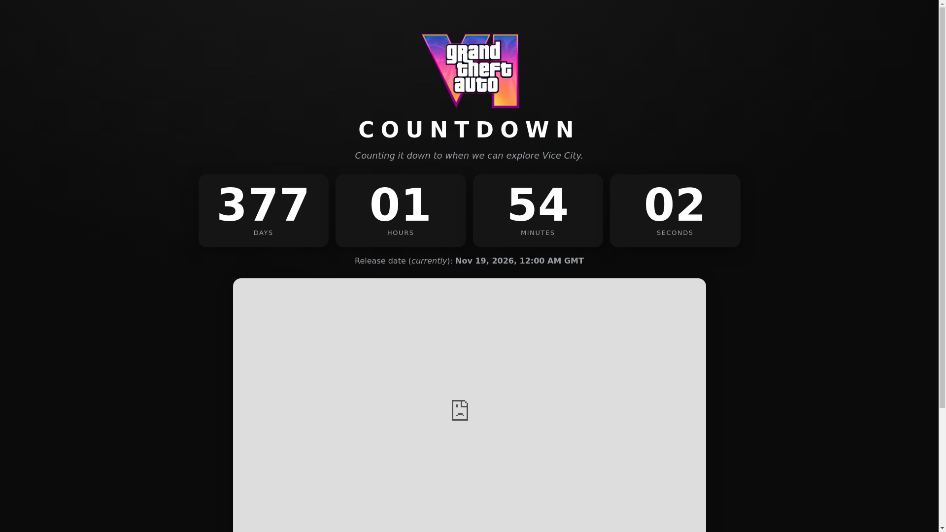 website screenshot of https://gta6.watch/