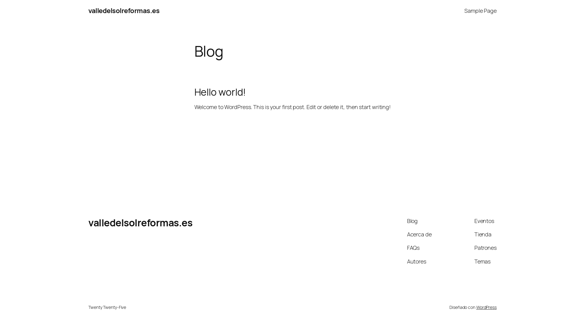 website screenshot of https://valledelsolreformas.es/