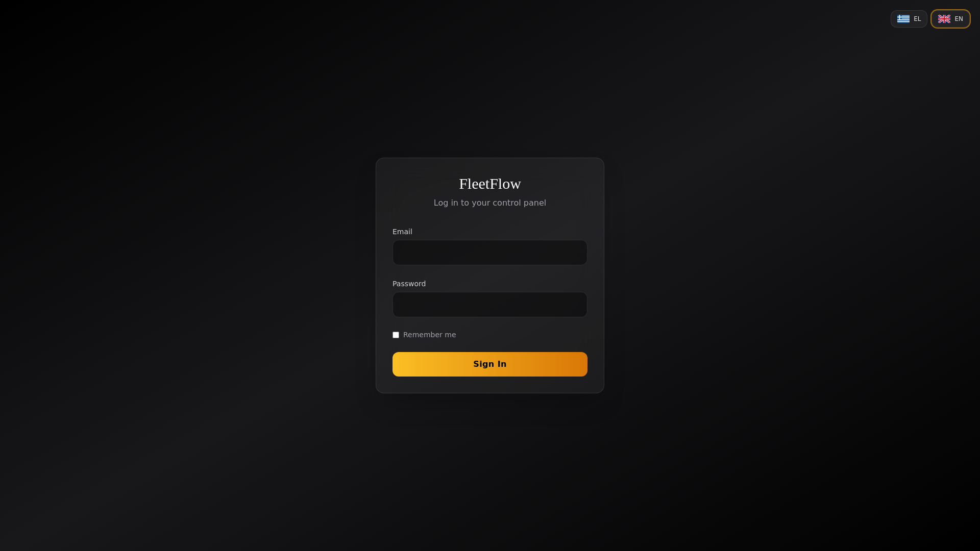 website screenshot of https://fleetflow.gr/