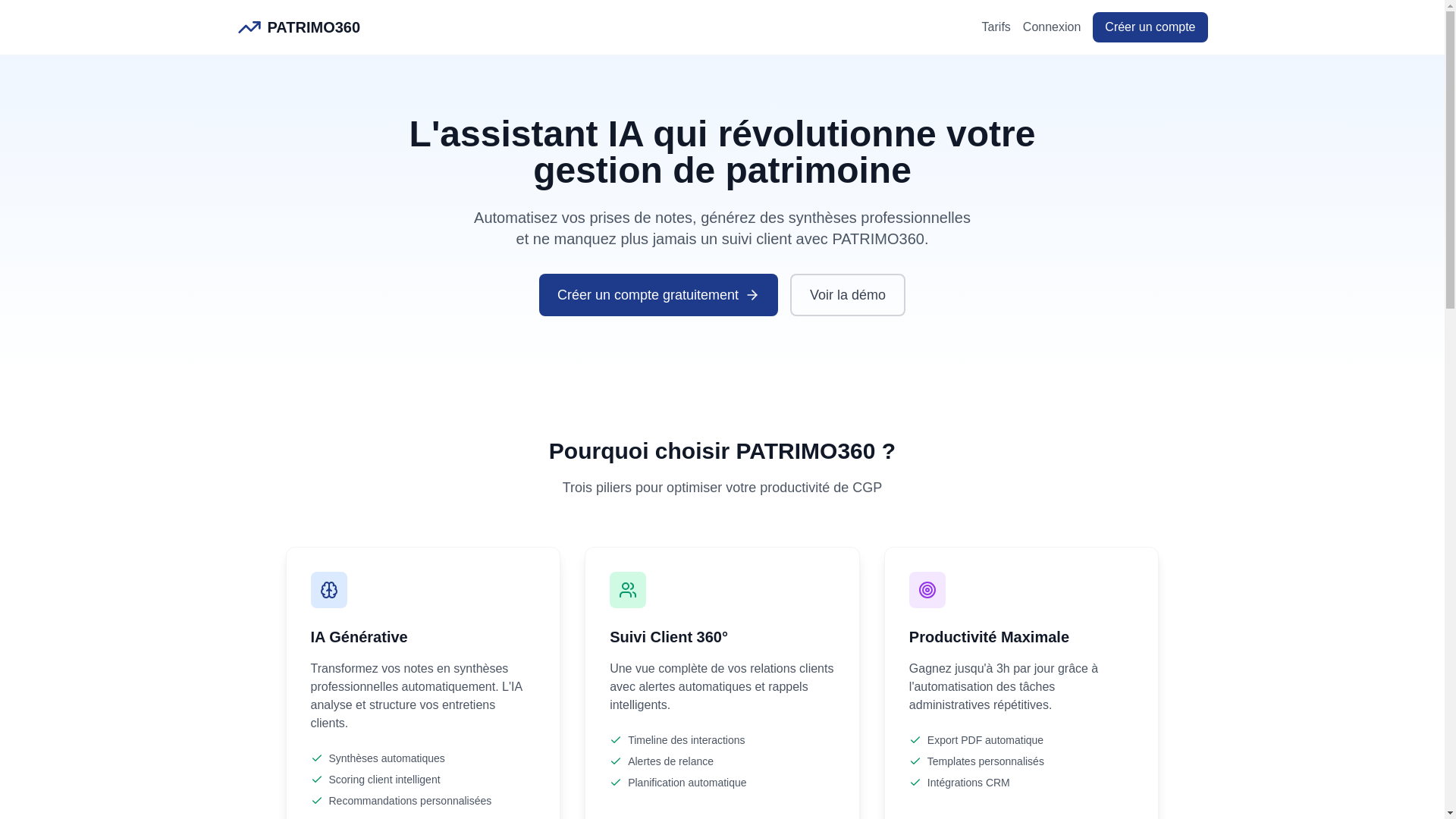website screenshot of https://patrimo360.com/