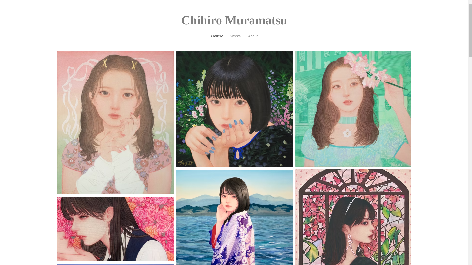 website screenshot of https://chihiromuramatsu.com/