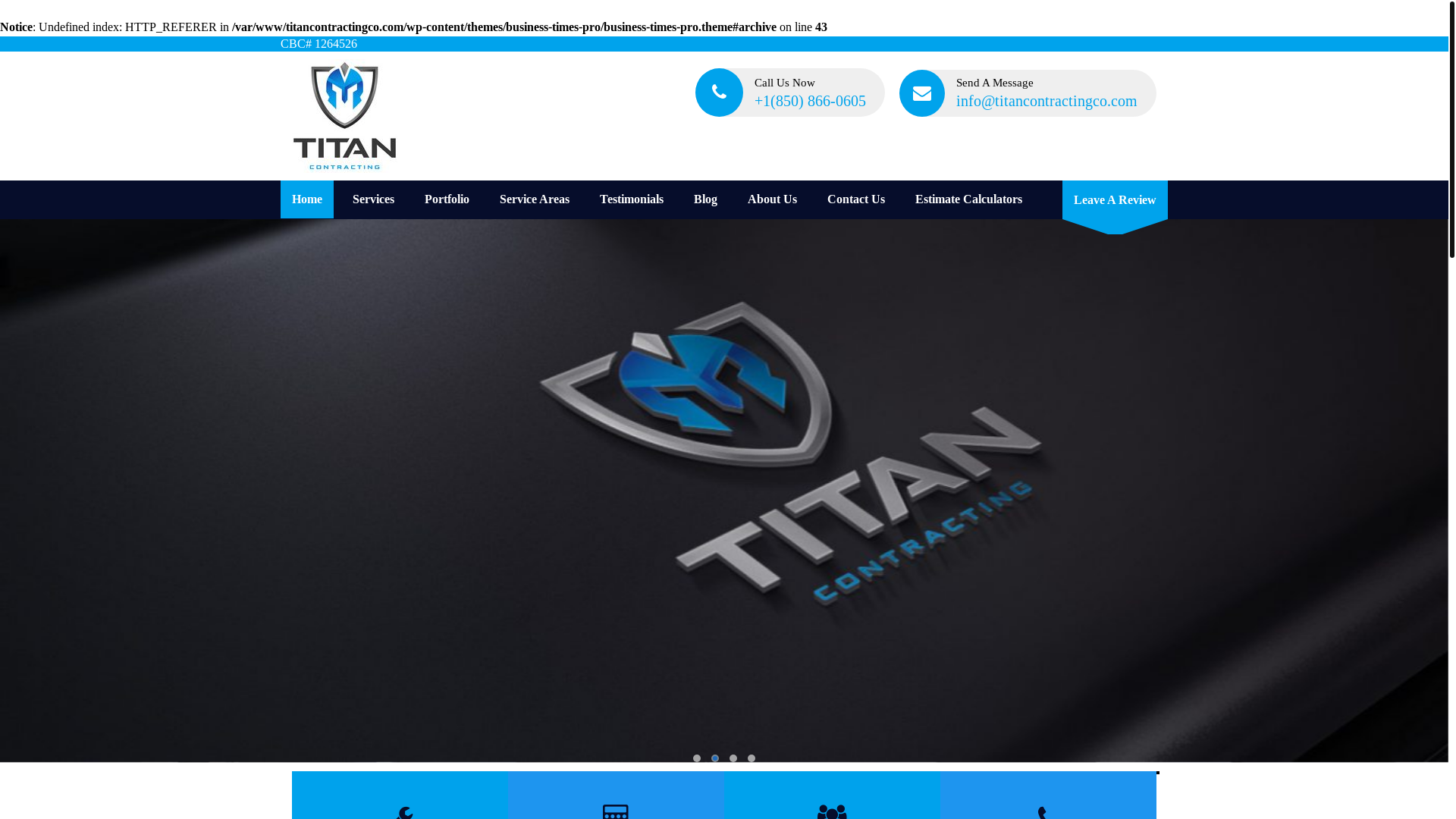 website screenshot of https://titancontractingco.com/
