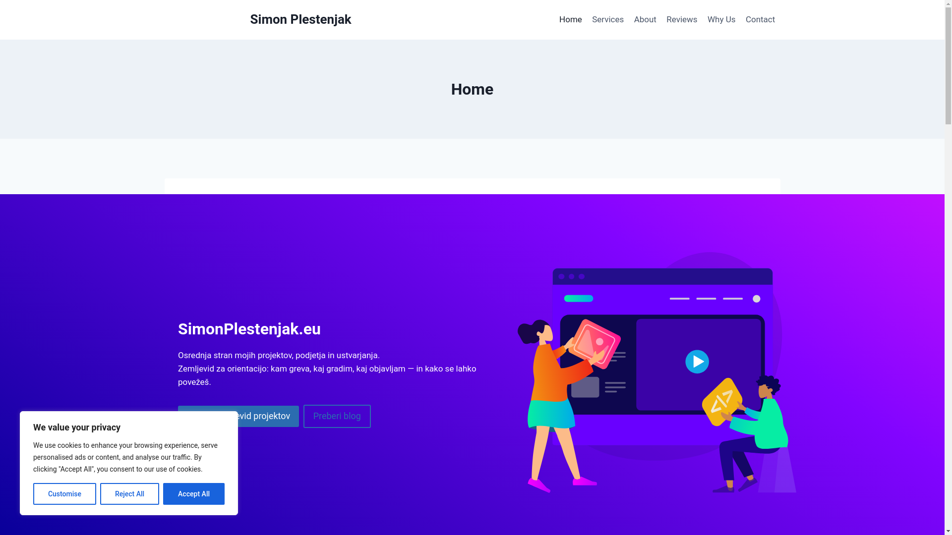 website screenshot of https://simonplestenjak.eu/