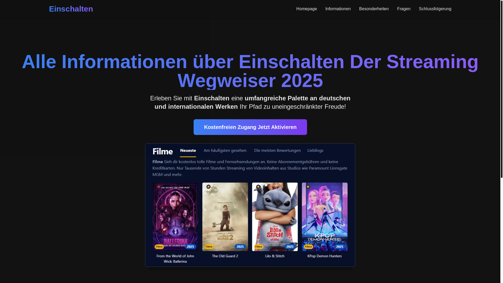 website screenshot of https://einschalten-61rk.pages.dev/