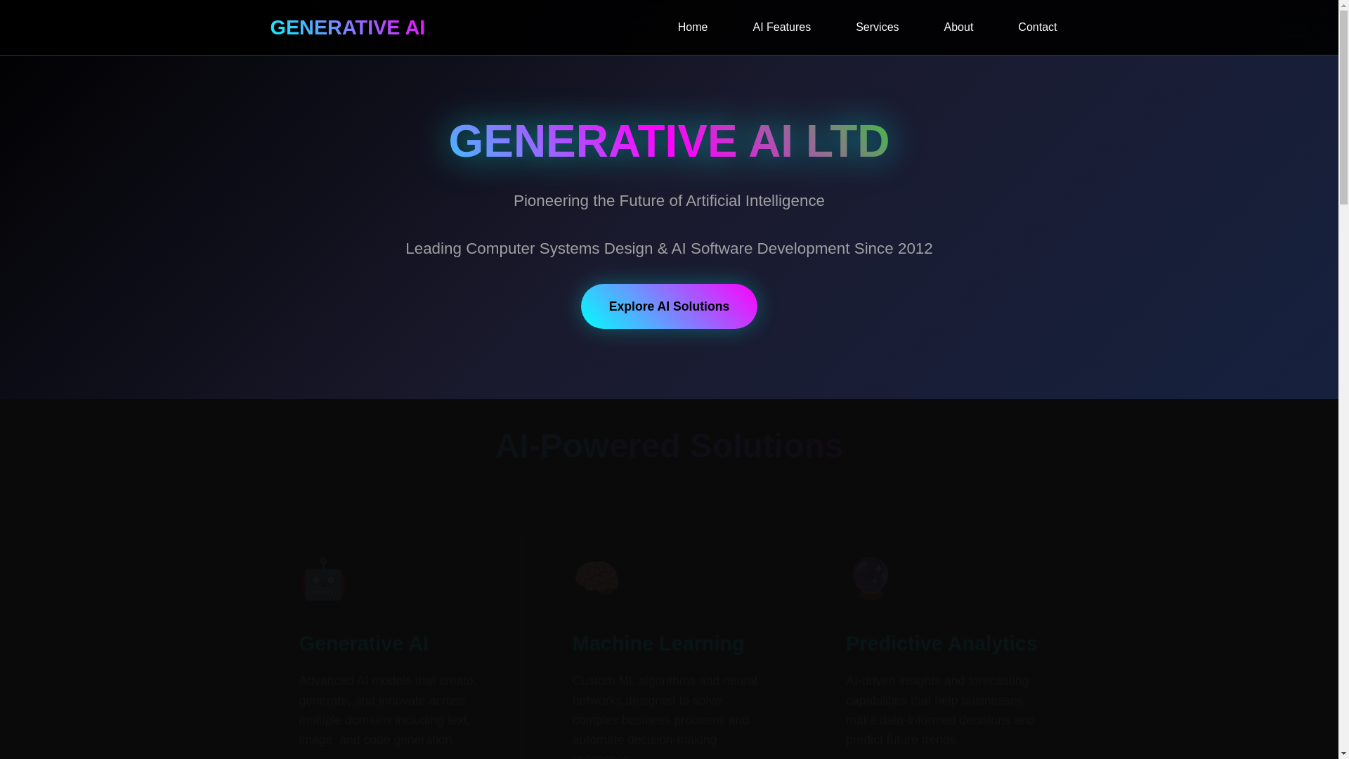 website screenshot of https://ai-generative.info/