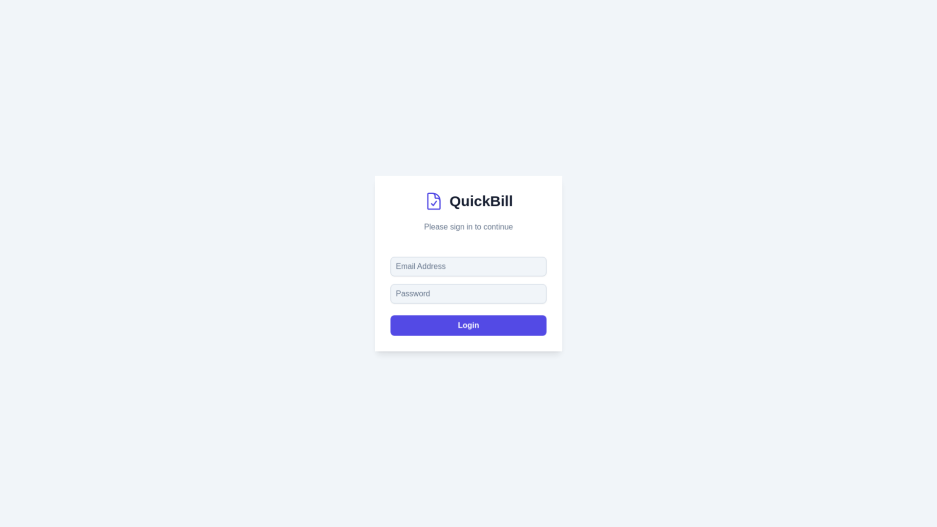 website screenshot of https://quickbilling.pages.dev/