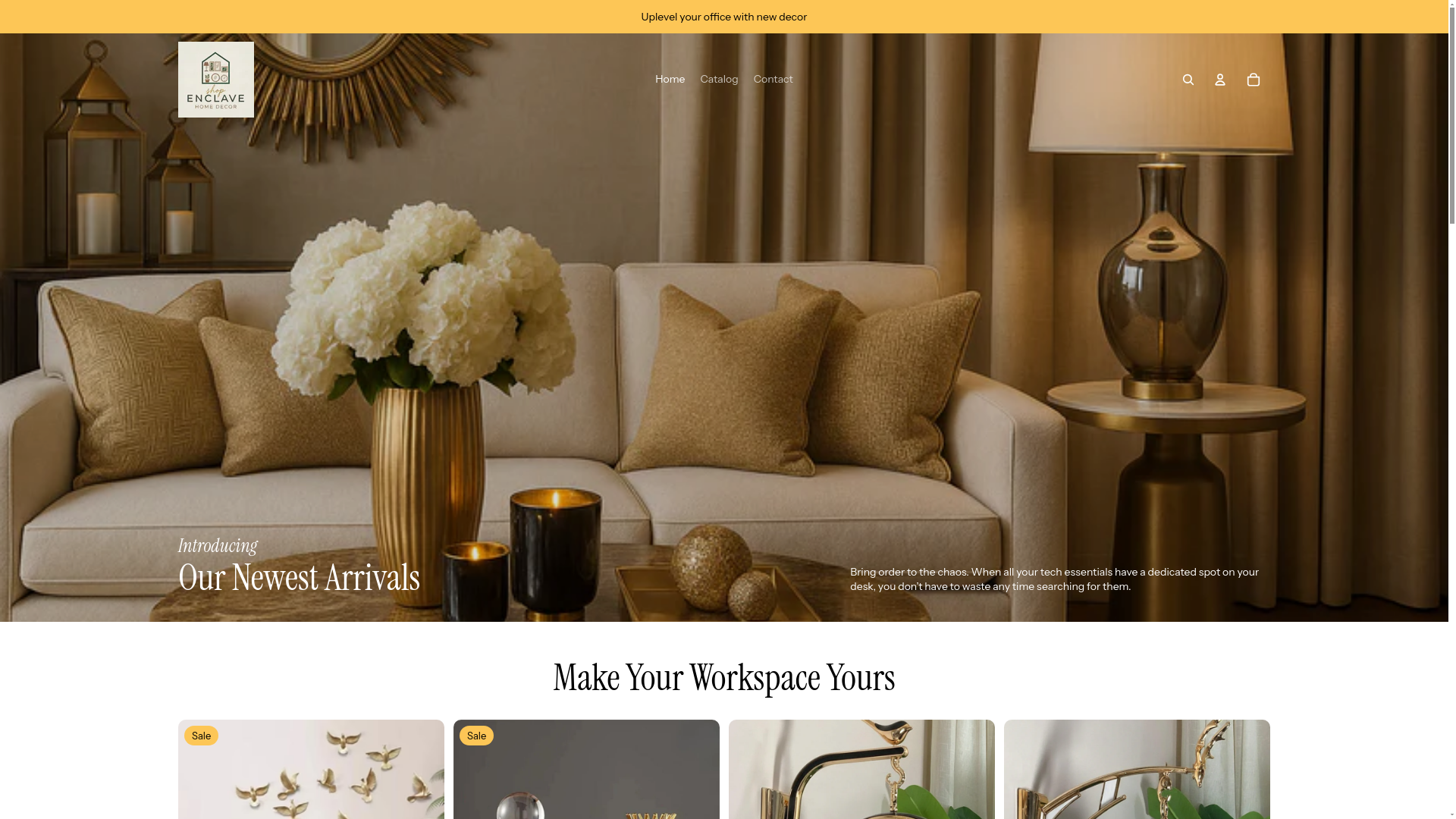 website screenshot of https://shopenclave.pk/