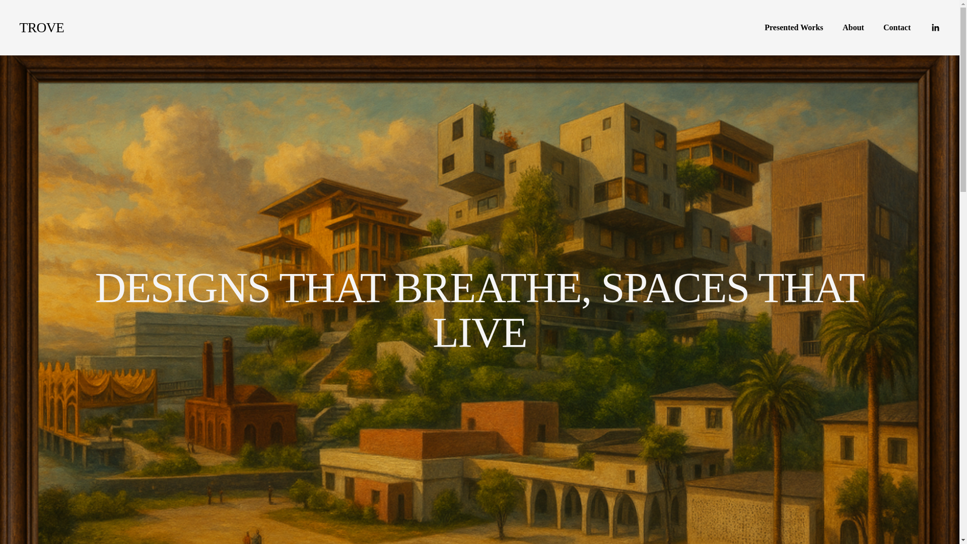 website screenshot of https://trovebytaha.com/