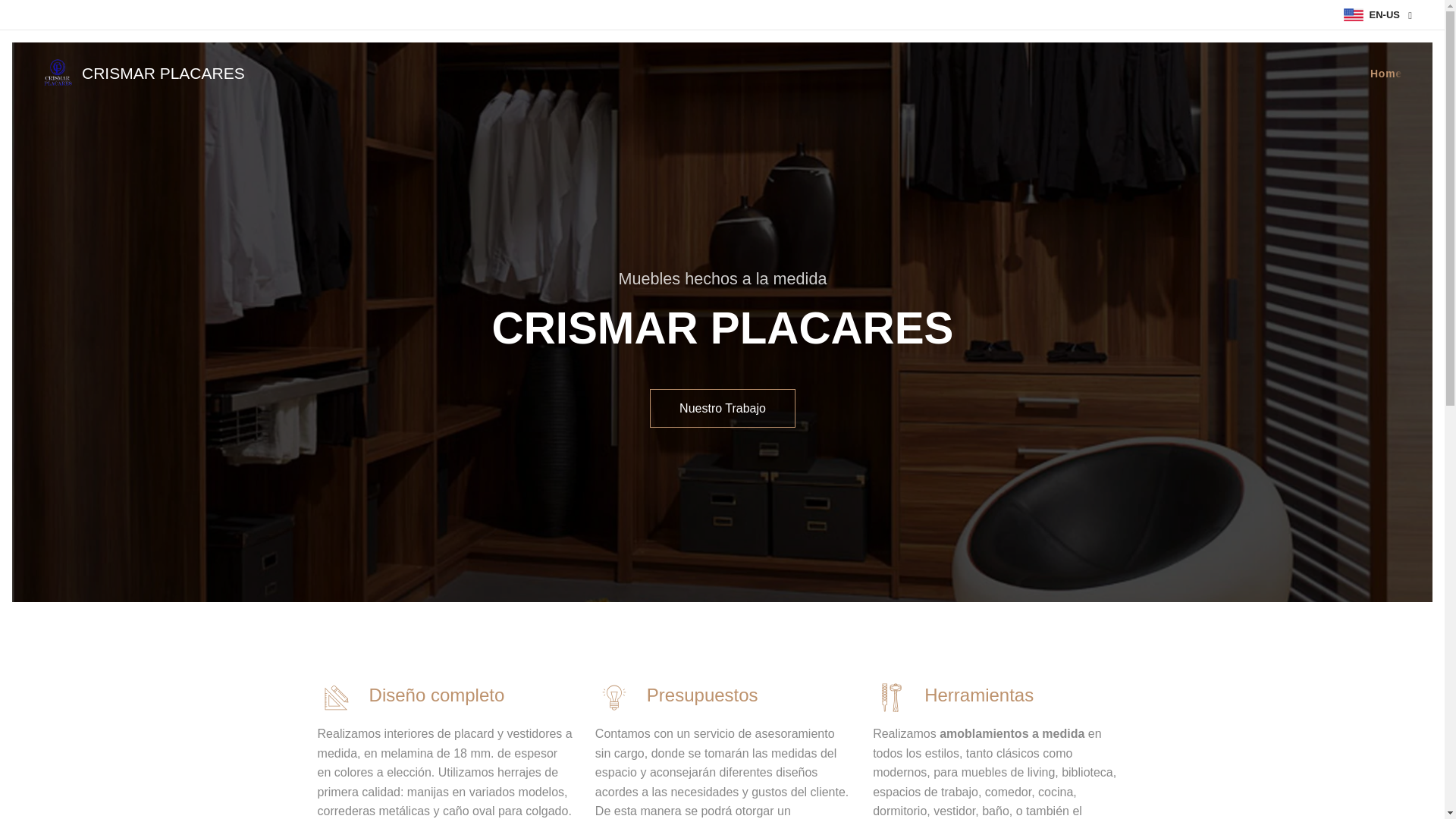 website screenshot of https://crismaramoblamientos.com/