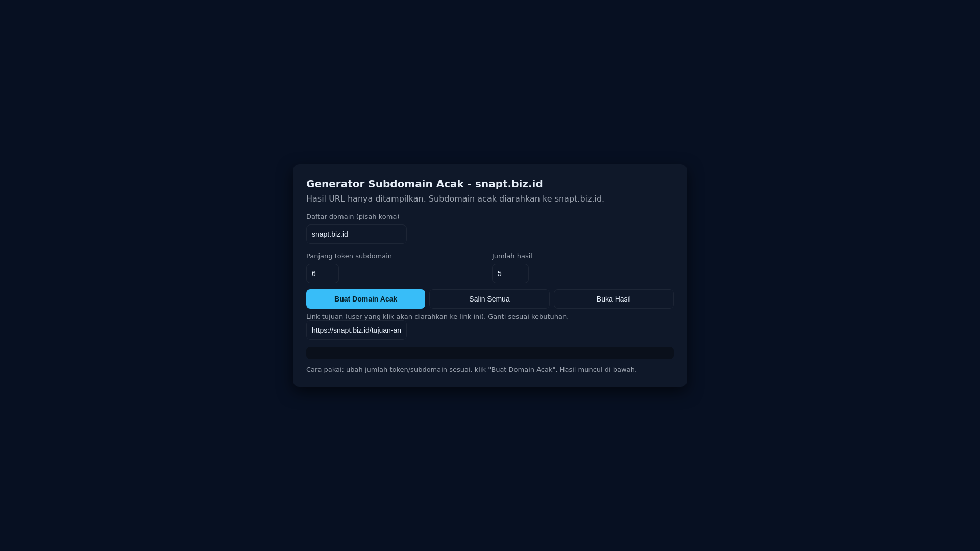 website screenshot of https://snaptgenerator.pages.dev/