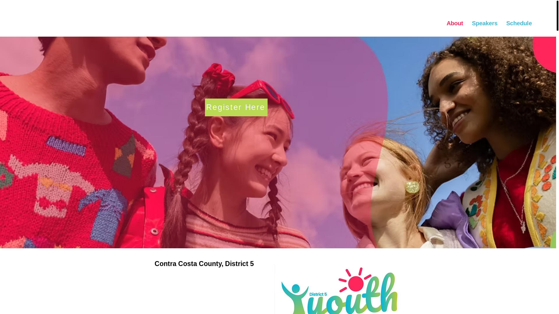 website screenshot of https://youthsummitdistrict5.com/