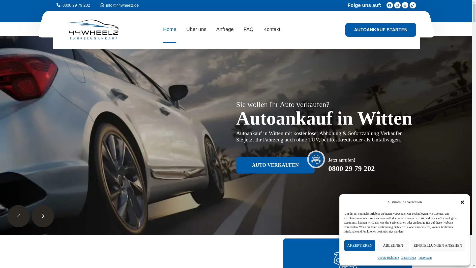 website screenshot of https://autoankauf-witten365.de/