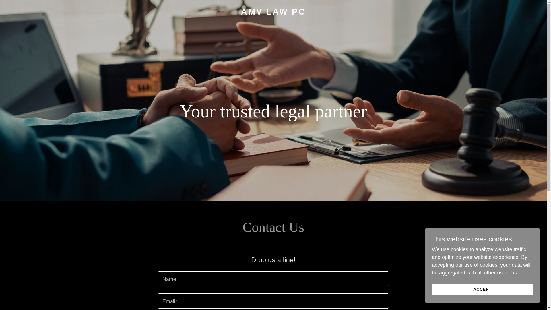 website screenshot of https://amvlawpc.ca/