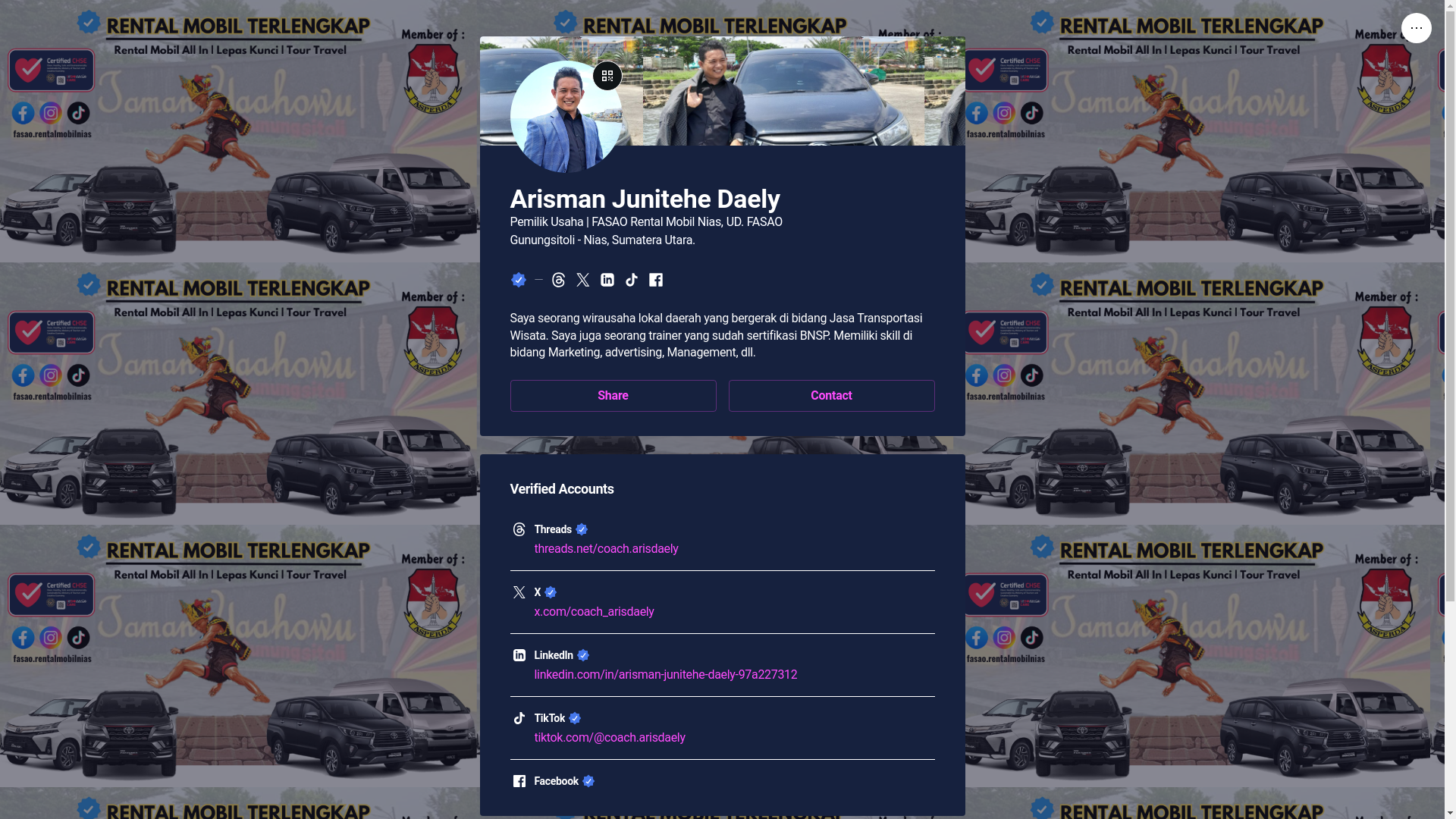 website screenshot of https://arismanjunitehedaely.link/