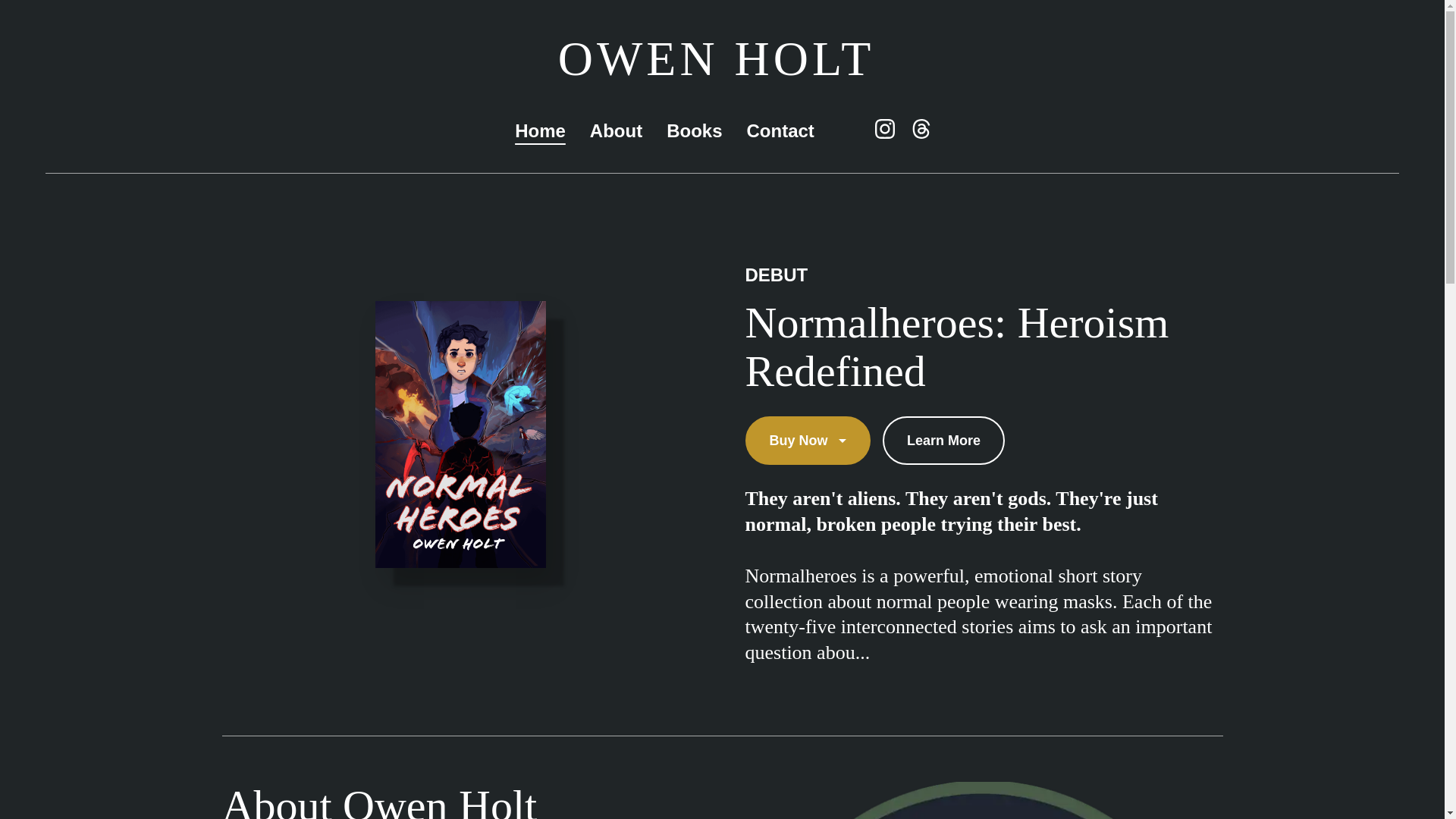 website screenshot of https://owenholtwrites.com/