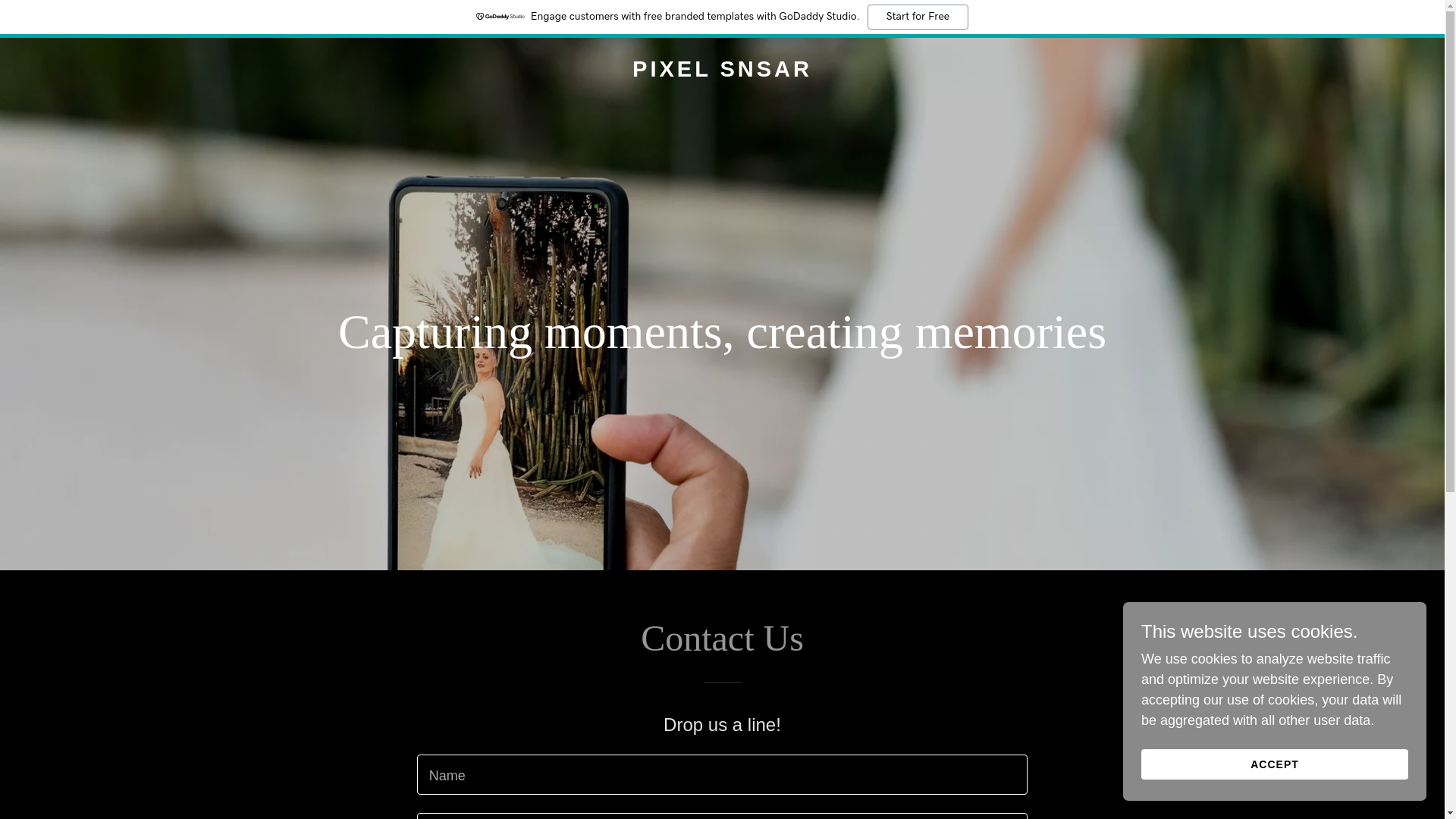 website screenshot of https://pixelsansar.com/