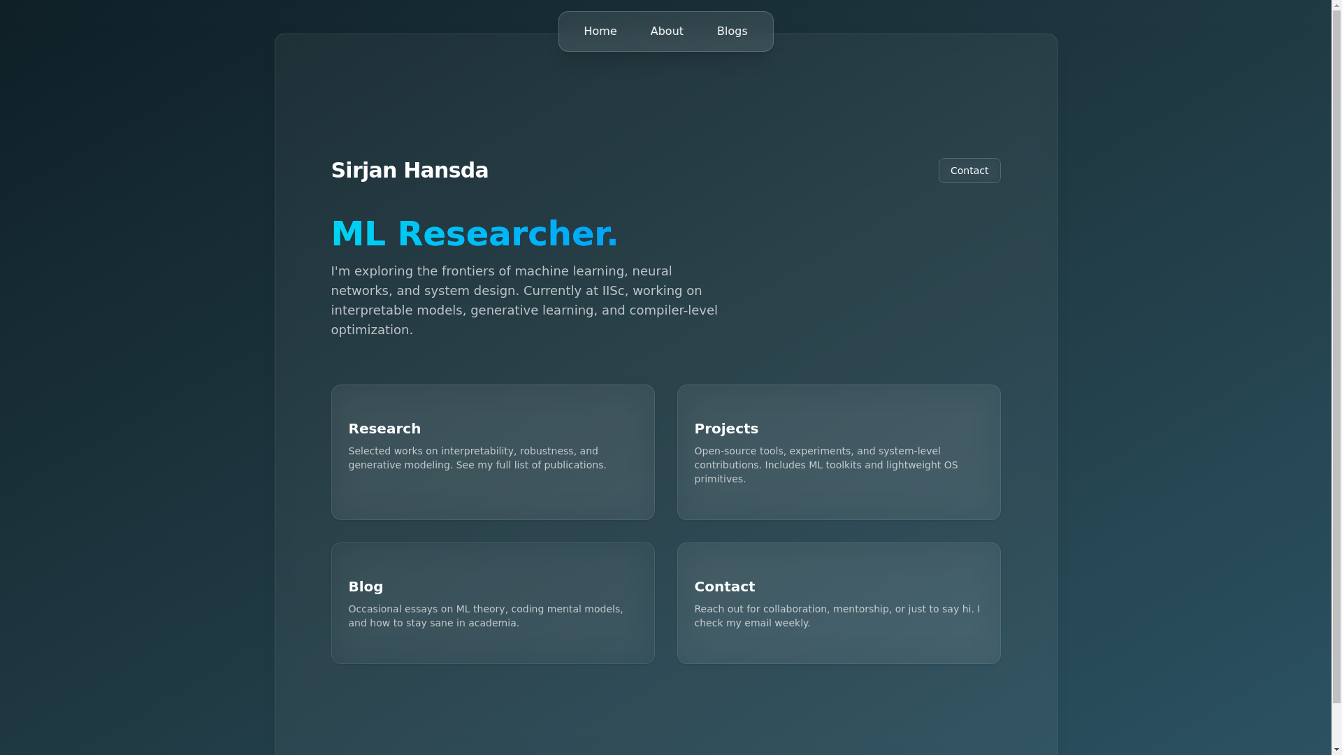 website screenshot of https://sirjanh.me/