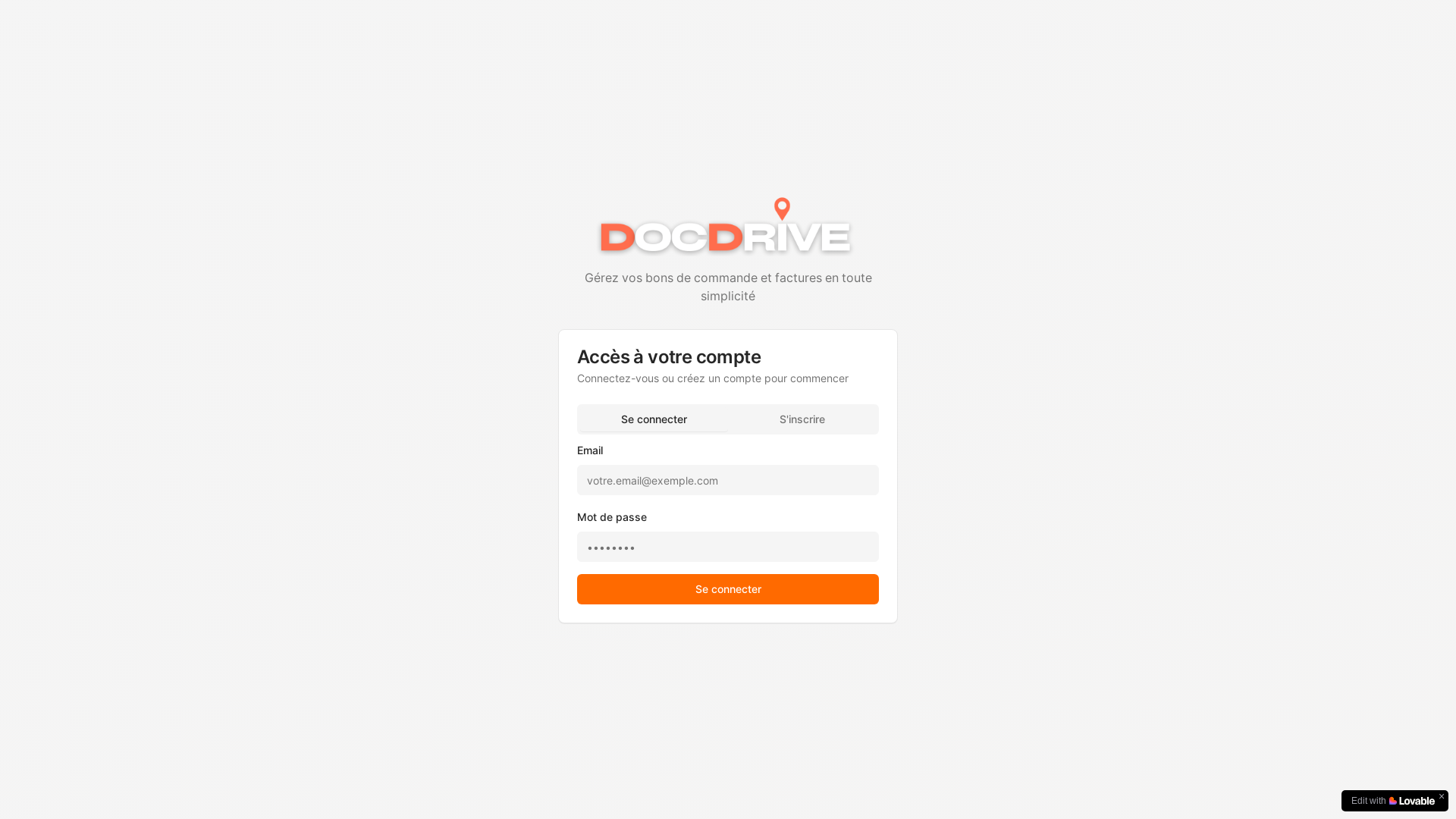 website screenshot of https://docdrive.fr/