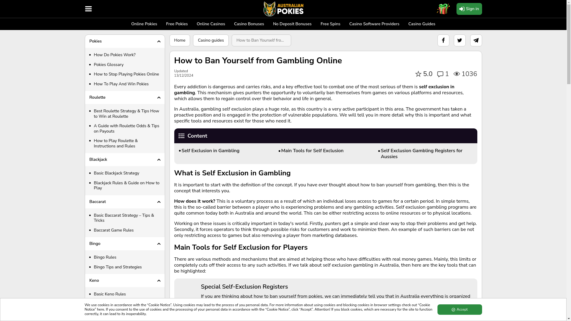 website screenshot of https://auspokies.net/self_exclusion_gambling_tool