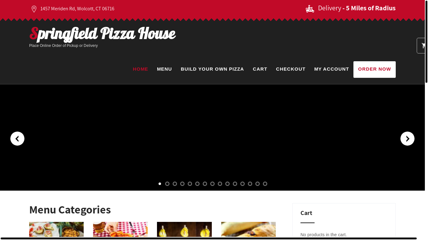 website screenshot of https://springfieldpizzahouse.net/