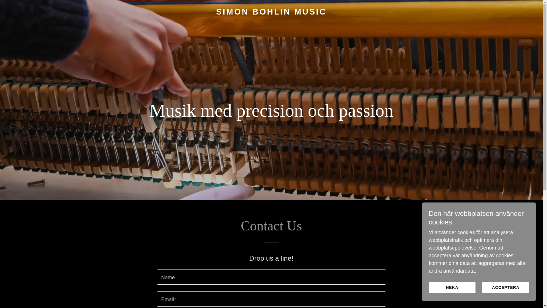website screenshot of https://simonbohlin.com/