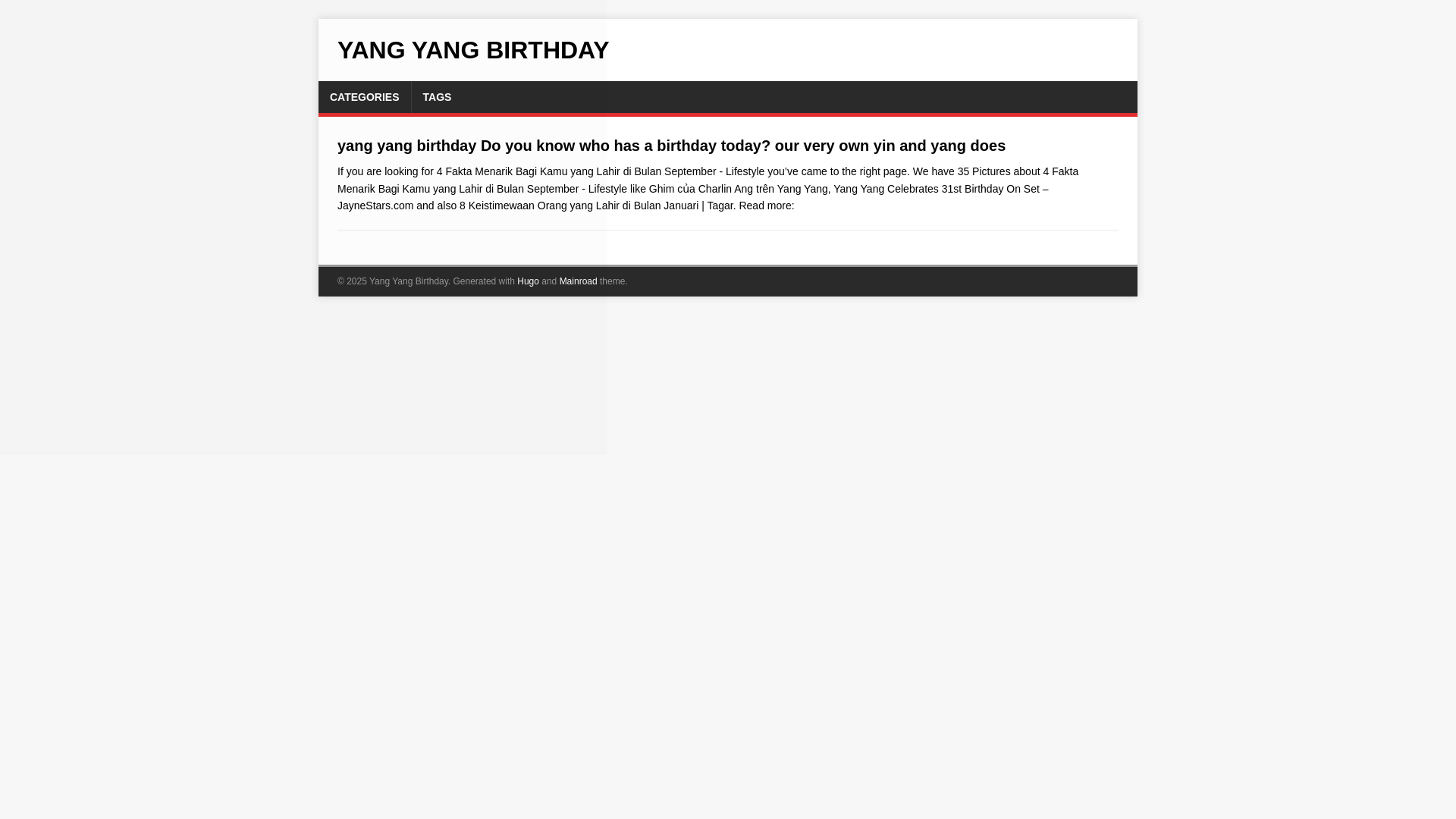 website screenshot of https://yang-yang-birthday.pages.dev/