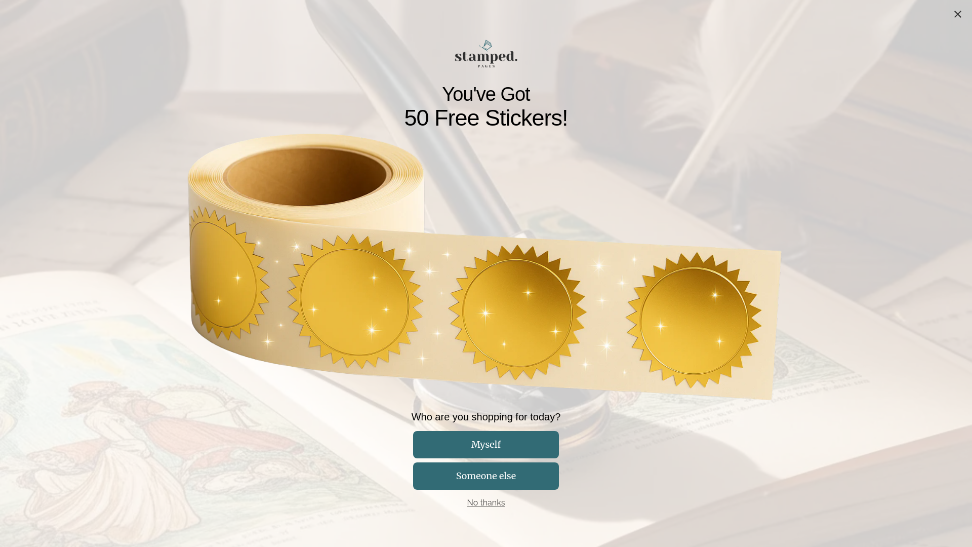 website screenshot of https://stampedpages.co.uk/