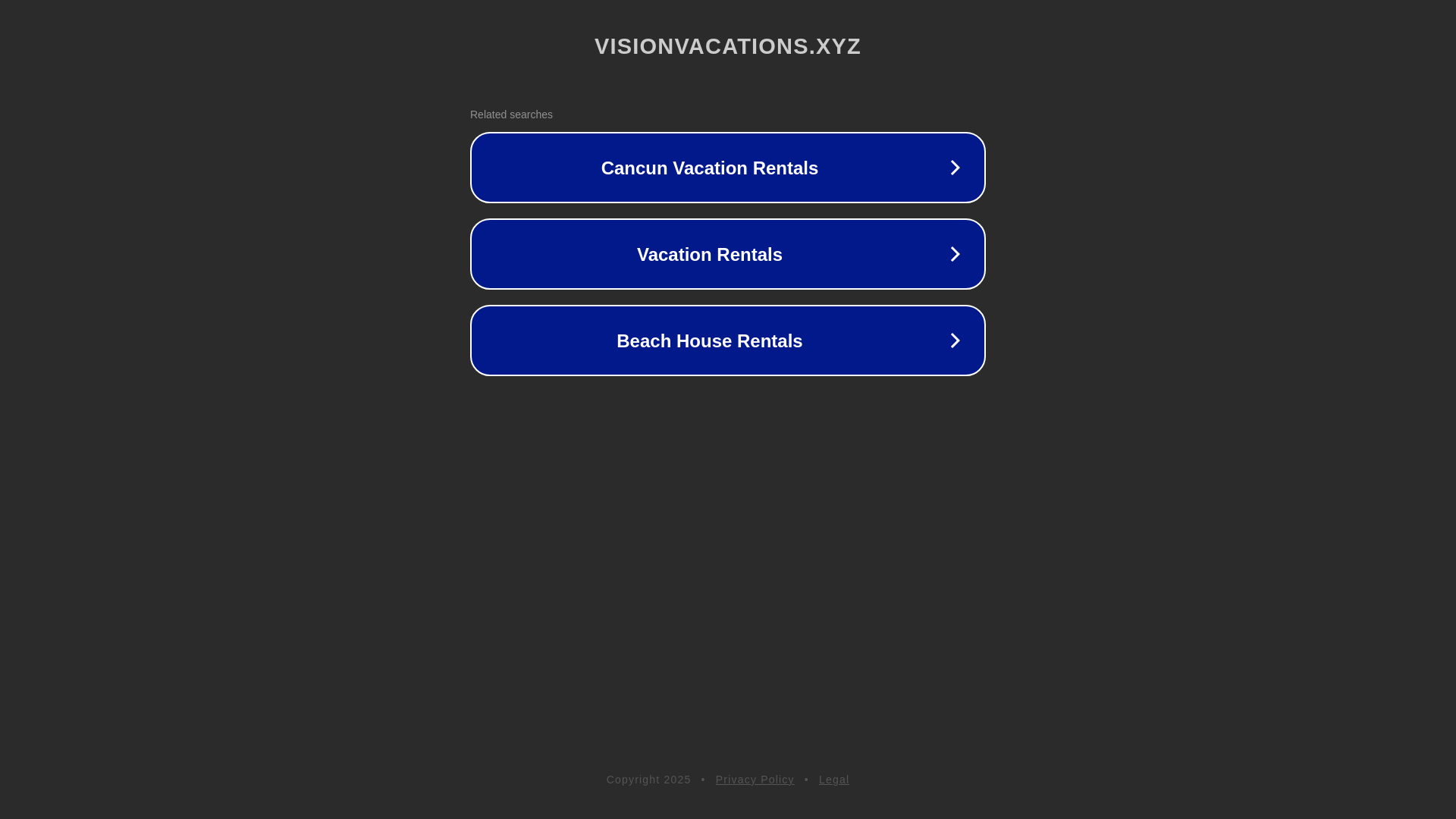 website screenshot of https://visionvacations.xyz/