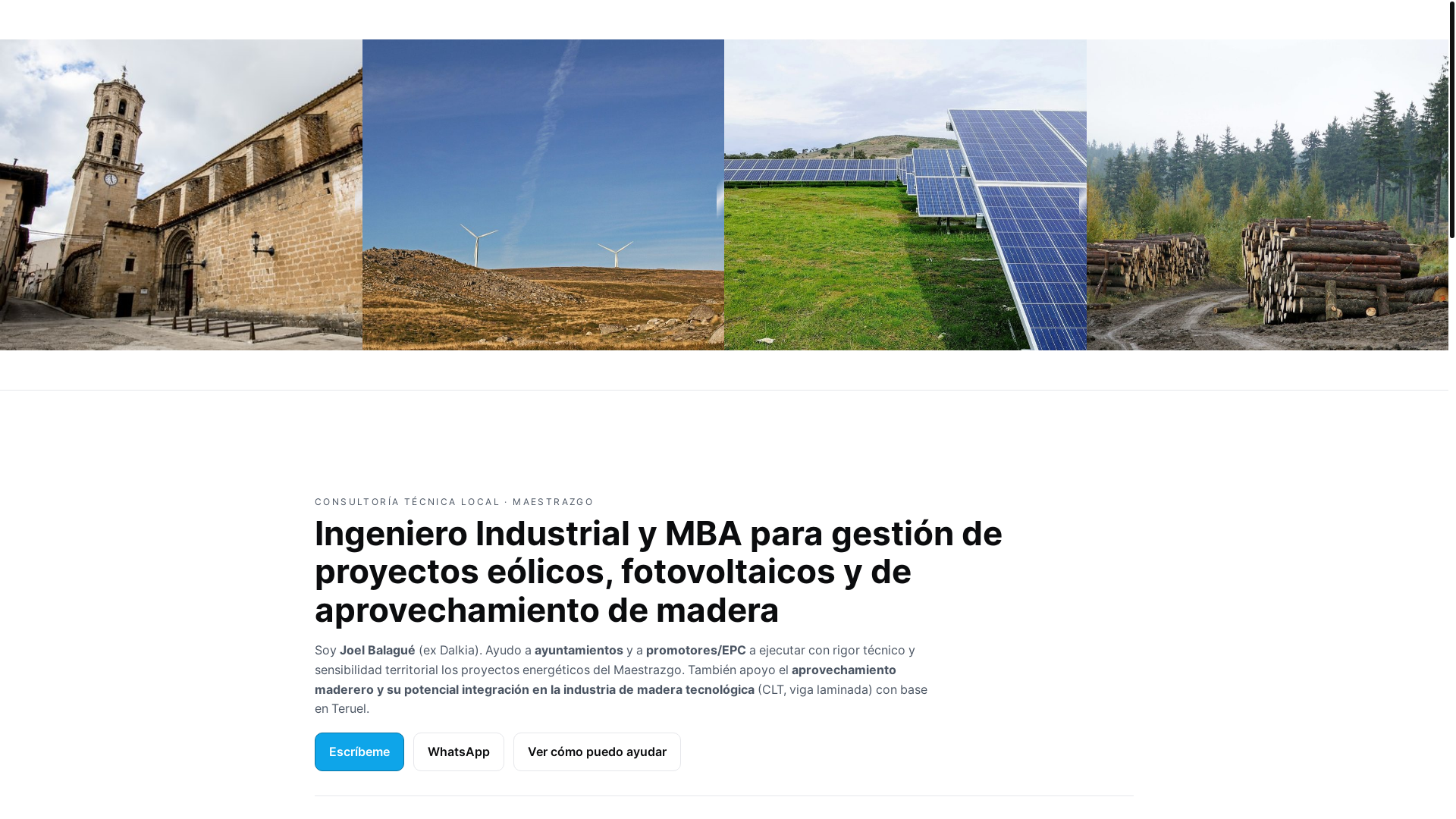 website screenshot of https://joelbalague.com/