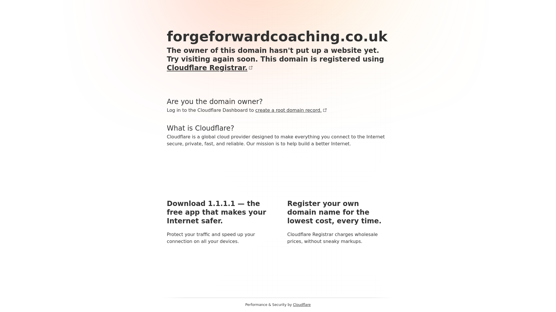 website screenshot of https://forgeforwardcoaching.co.uk/