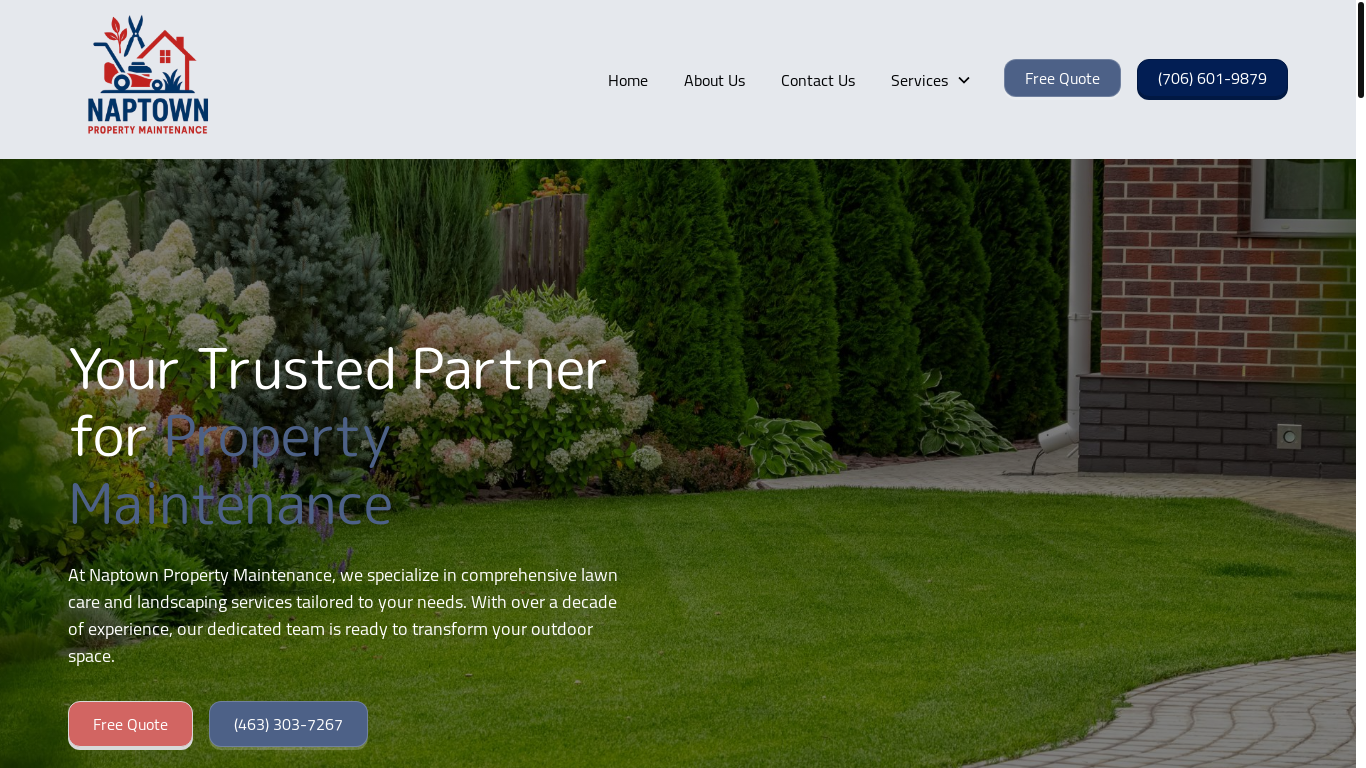 website screenshot of https://naptownpropertymaintenance.com/
