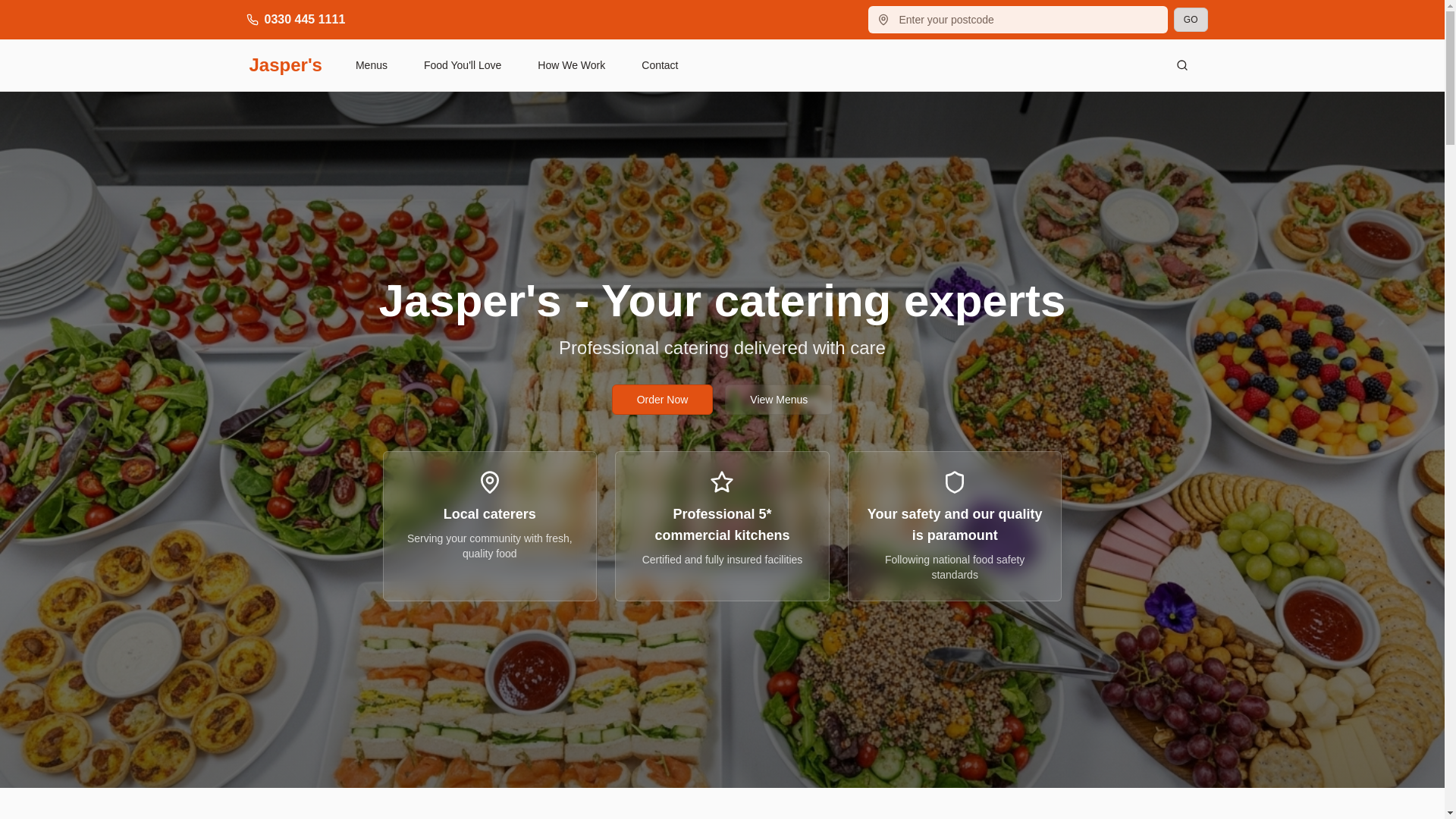 website screenshot of https://chefpatcatering.org/