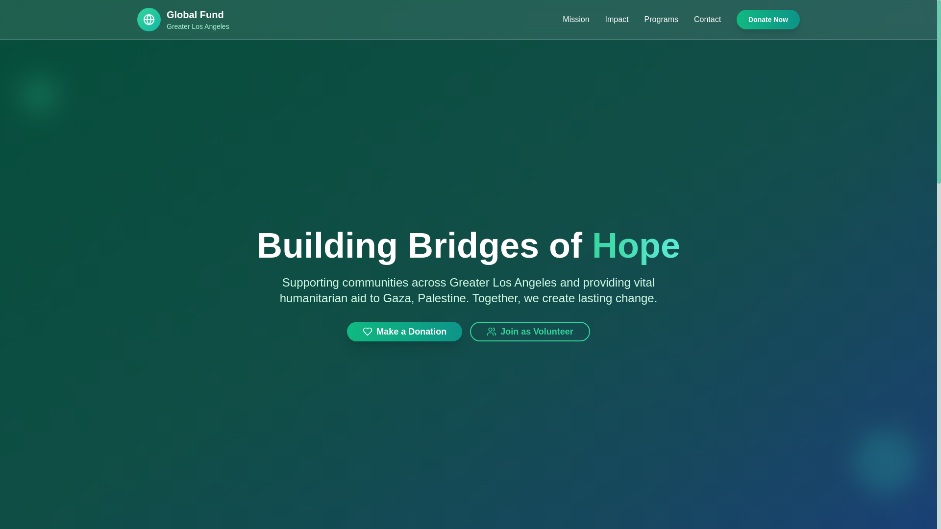 website screenshot of https://globalfundlosangeles.org/