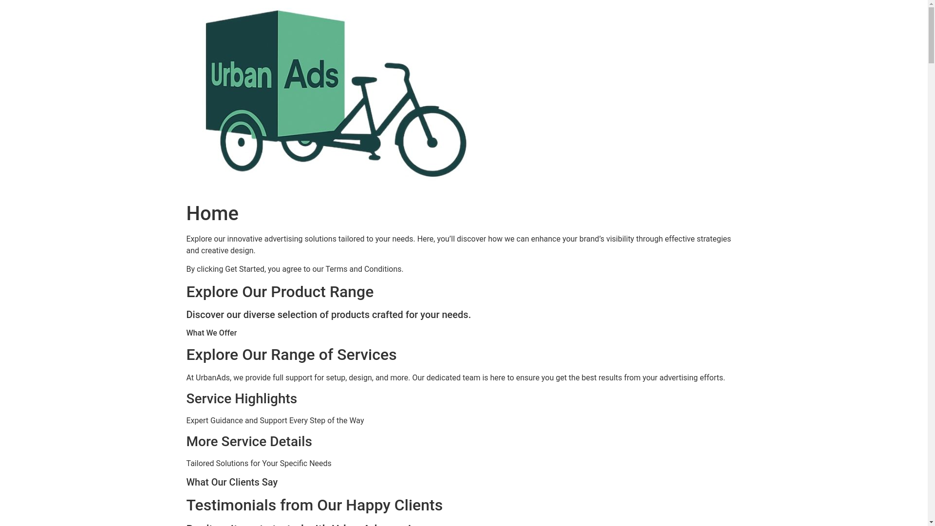 website screenshot of https://urban-ads.de/